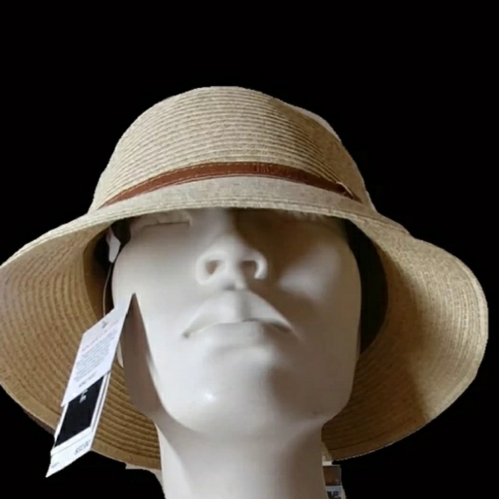 Nine West Hat, Packable Straw Cloche - Picture 4 of 6